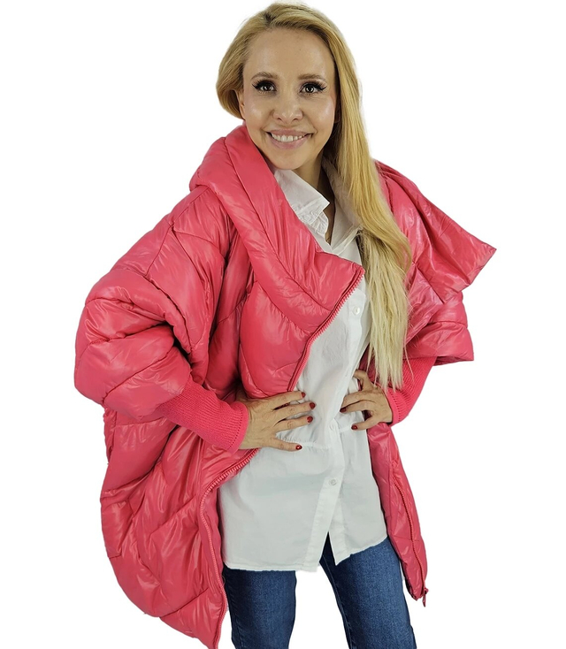 Quilted jacket with wide collar LAURA