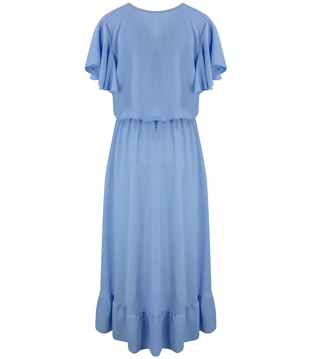 Envelope MAXI dress with Spanish frill