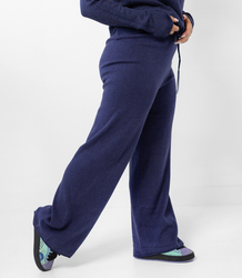 Loose melange knit pants AMELIA