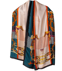 Elegant scarf shawl with colorful patterns