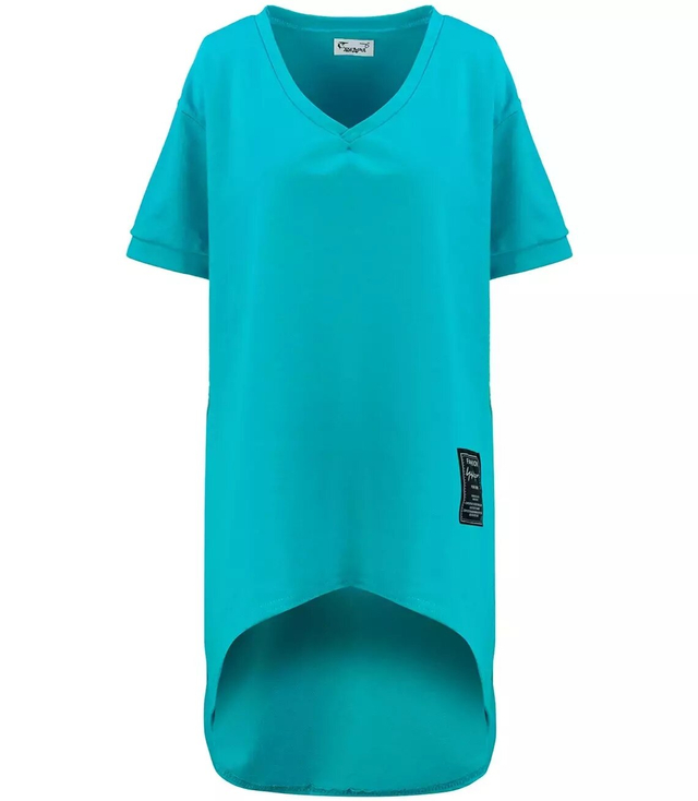 T-shirt bluzka tunika asymetryczny tył