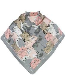 Shawl scarf delicate colorful colorful cats