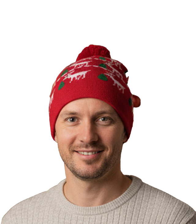 Winter Christmas hat with pom-pom - perfect for preze