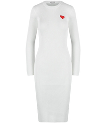 Elegant ribbed dress with a LOVE heart