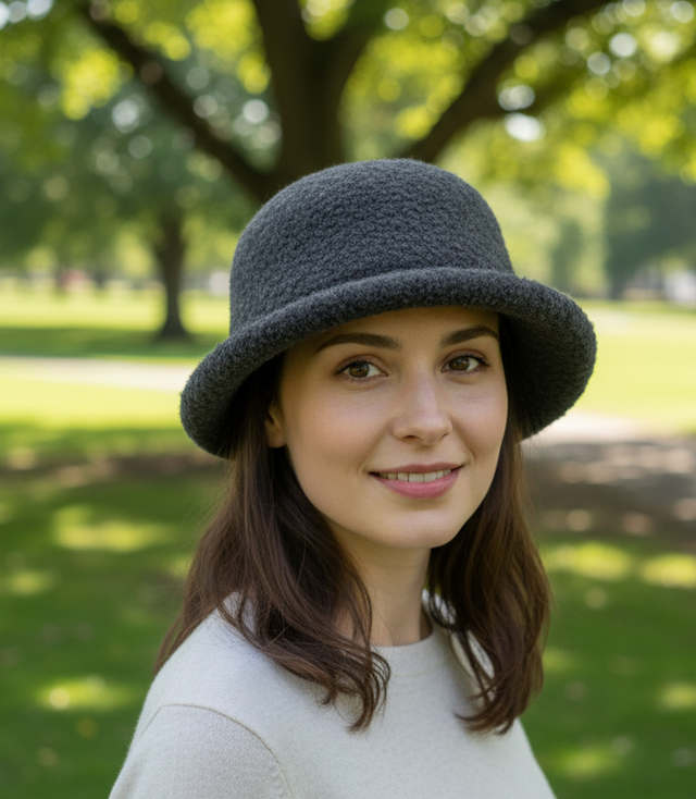 Women's hat made of soft teddy fabric
