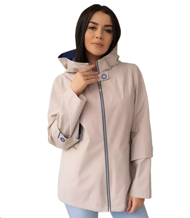 Women's transitional spring hooded jacket LUIZA