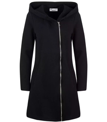 Long sweatshirt overlay asymmetric BASIC zipper