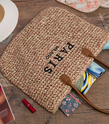 Klasyczna letnia pleciona torba shopper PARIS MILANO