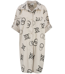 Long shirt, elegant shirt dress, fashionable print, tunic