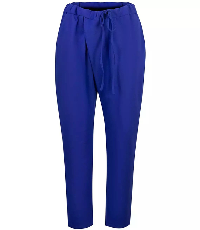 Women's fabric trousers with a BAGGY tab