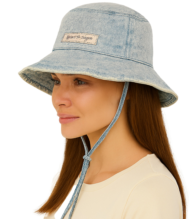 Denim bucket hat