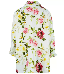 Loose-fitting flowers suit jacket