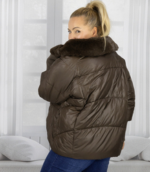 Winter jacket with decorative fur on the collar FIBI