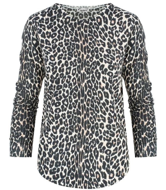 Classic women's leopard sweater ZUZANNA