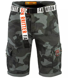 Men's cargo shorts camo stripe