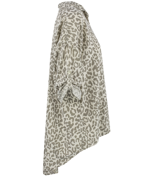 Long shirt shirt with leopard print PAMELA