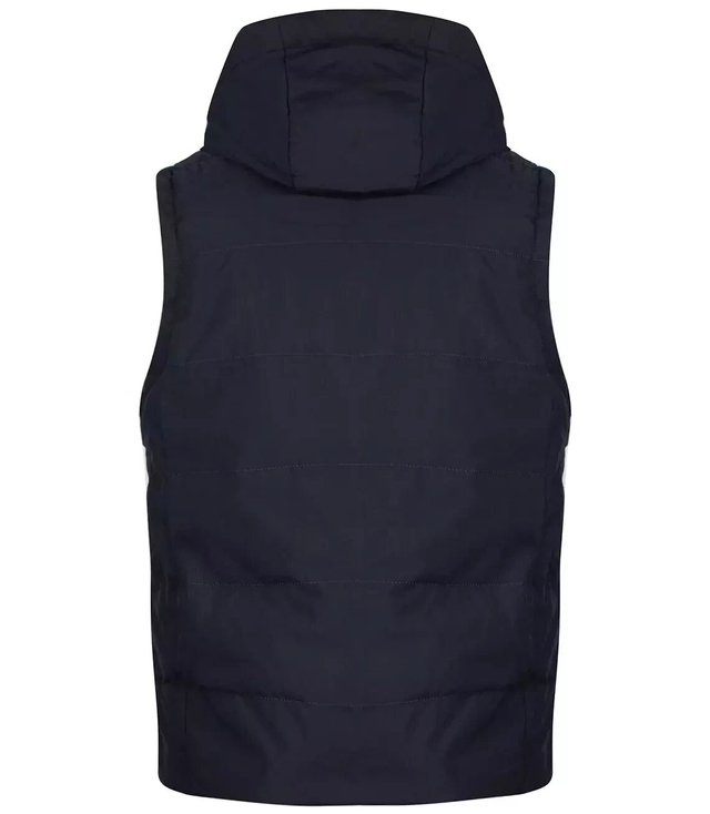 Men's short sleeved vest with a hood