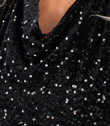 Luminous mini party dress with sequins