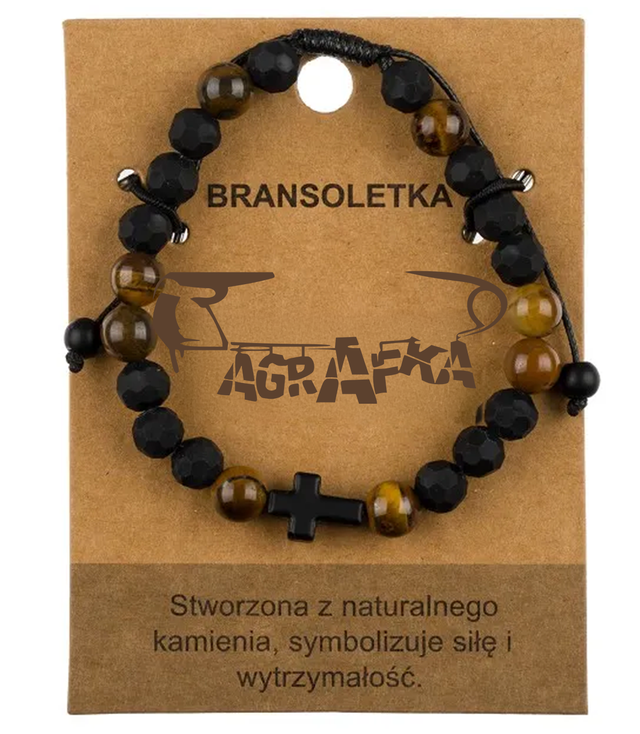 Men's bracelet with natural stones