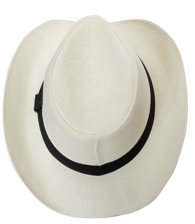 Men's cowboy hat with black strap