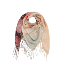 Women's scarf with floral pattern 100x100