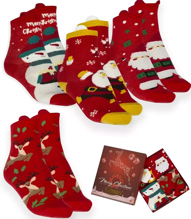 Christmas socks 4-pack Santa Claus socks