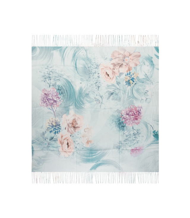 Women's scarf with floral pattern 100x100