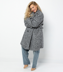 Women's TEDDY boucle fabric bear coat