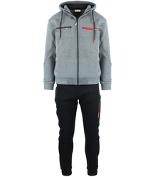 Men's tracksuit set with a zip-up sweatshirt and trousers