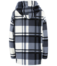 BRITANY warm fleece sweatshirt with a checkered hood