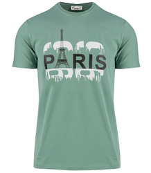 Men's short-sleeved T-shirt with a print on the front PARIS