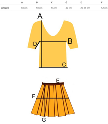 Casual set MILA soft blouse and airy skirt