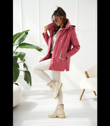 Women's transitional warm jacket Elegant Hood For autumn MAGDA
