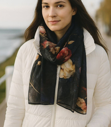 Women's patterned shawl 70x180