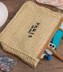 Torebka shopper z plecionki PARIS MILANO