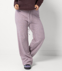 Loose melange knit pants AMELIA
