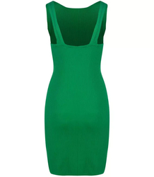 Dopasowana sukienka midi odkryte plecy Elegancka