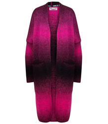 Long cardigan thick colorful ombre sweater