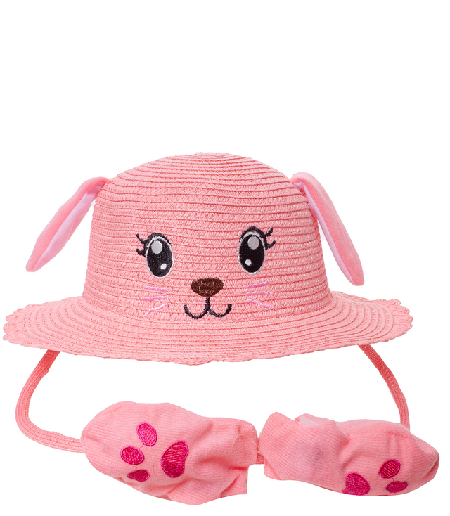 Children's hat with a dog's face and lifting ears