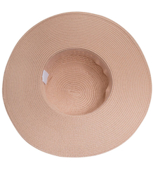 Elegant women's straw hat with hooks