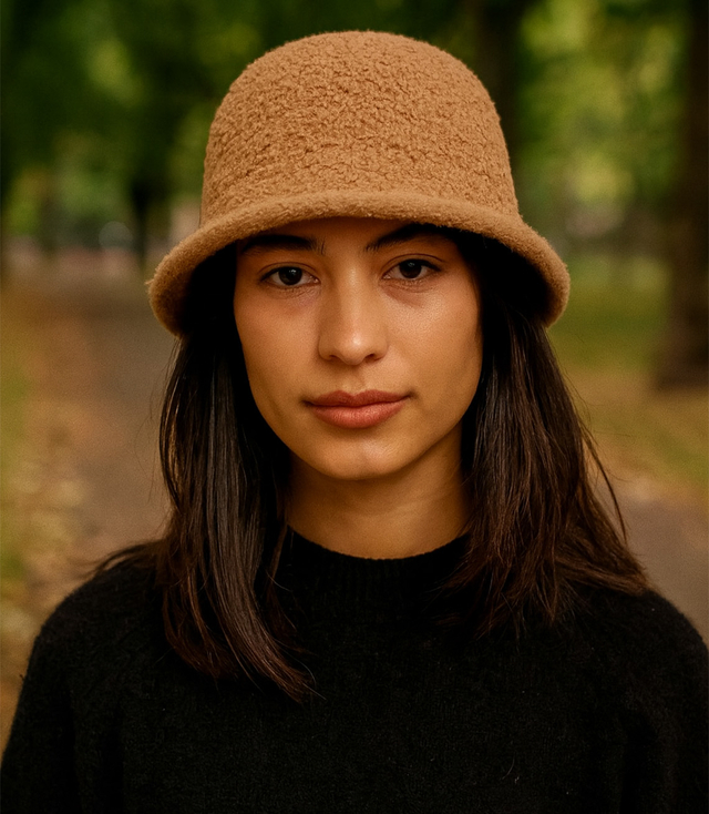 Women's hat made of soft teddy fabric