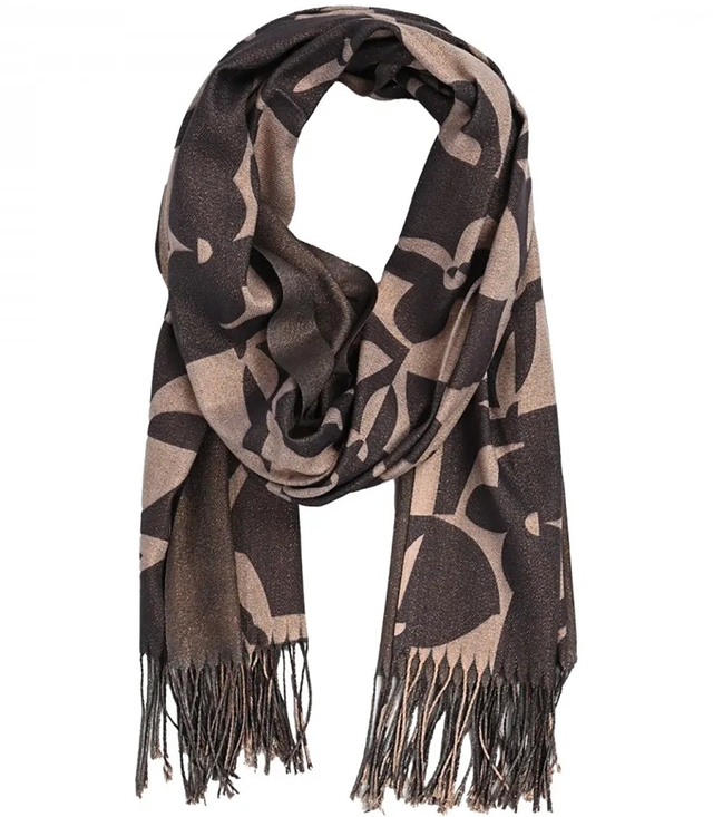 Warm stylish scarf abstract pattern soft smooth 180x70 cm