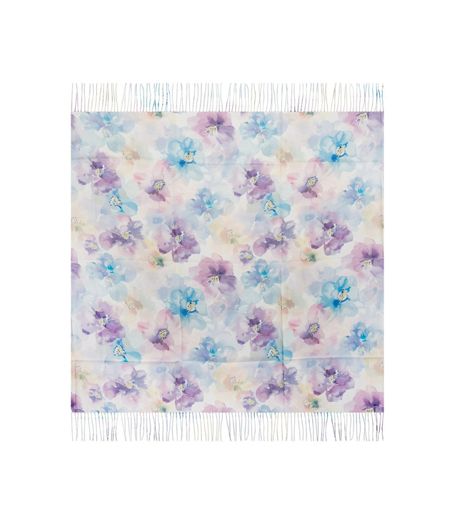 Women's scarf with floral pattern 100x100