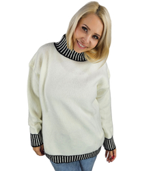 Warm and cozy women's striped sweater autumn winter KEIRA