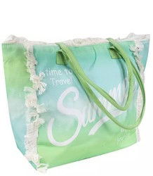 Large ombre beach bag SUMMER