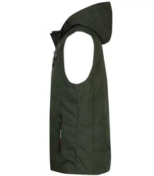 Men's short sleeved vest with a hood