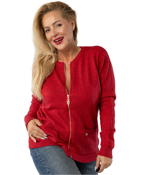 LIVIA melange knit cardigan pullover cardigan