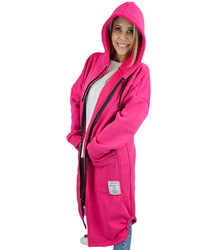 Long women's hoodie. Warm, nice material. Zipper BETH