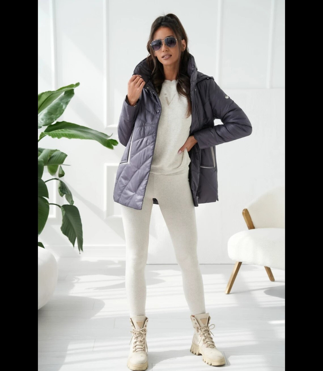 Women's transitional warm jacket Elegant Hood For autumn MAGDA
