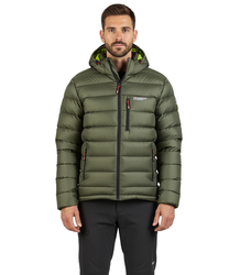 Men's winter quilted jacket with hood